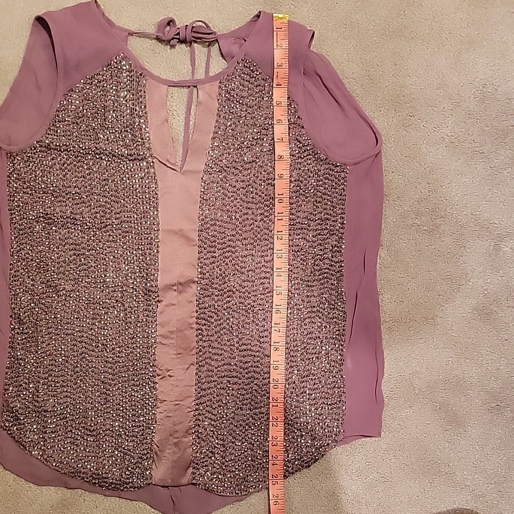 MLV purple sequin top sz M - Picture 7 of 10